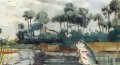 Black Bass Florida Realismo pintor Winslow Homer